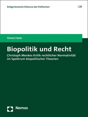 cover image of Biopolitik und Recht